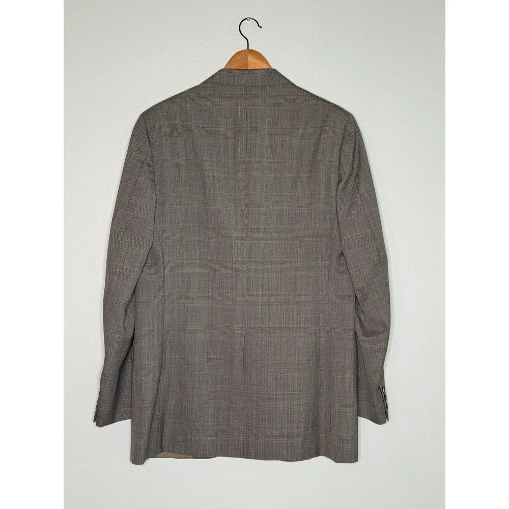 Cricketeer Hecht's Mens Grey Glen Plaid 2 Button Suit Blazer Trousers USA Made - Picture 9 of 11